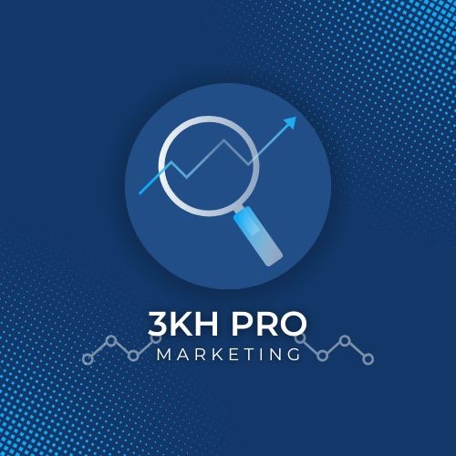 blue and white modern digital marketing logo